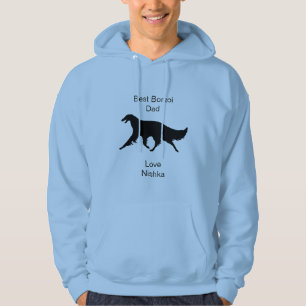 Personalized Best Borzoi Dad Hoodie