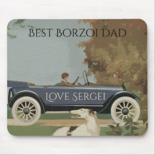 Personalized Best Borzoi Dad Mouse Pad