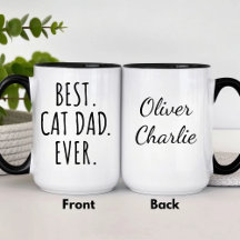 Personalized Best Cat Dad Ever 