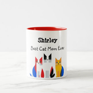 Personalized Best Cat Mom Ever Mug