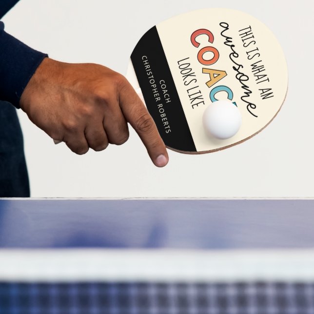 Personalized Best Coach Ever | Awesome Coach Gifts Ping Pong Paddle (Insitu)