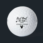 Personalized Best Dad By Par Custom Name Golf Balls<br><div class="desc">It is a unique gift for a golfer on Father’s Day,  birthday,  wedding party,  golf outing,  or retirement party.</div>