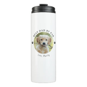 Personalized Best Dad By Par Dog Photo Thermal Tumbler