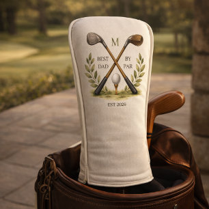 Personalized Best Dad By Par Monogram Golf Head Cover