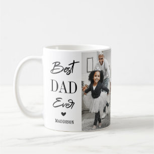 Personalized Best Dad Ever 2 Photo Coffee Mug