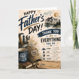 Personalized Best Dad Ever Card