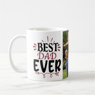 Personalized Best Dad Ever Custom Dad Name & photo Coffee Mug