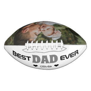 Personalized Best Dad Ever Custom Photo Football