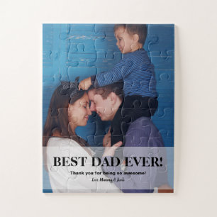 Personalized, Best dad ever "Father's day" photo Jigsaw Puzzle