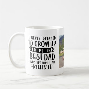 Personalized Best Dad Ever Funny Photo Coffee Mug
