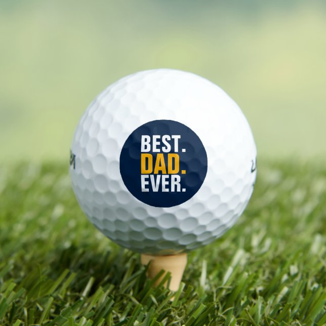 Personalized Best Dad Ever Golf Balls (Insitu Tee)