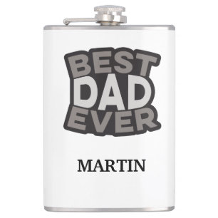 Personalized BEST DAD EVER Hip Flask
