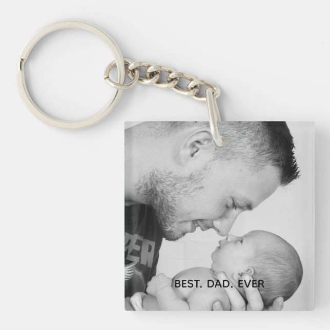 Personalized Best Dad Ever Keychain (Front)