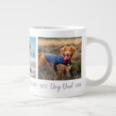 Personalized Best Dad Ever Pet Photo Dog Dad Large Coffee Mug (Right)