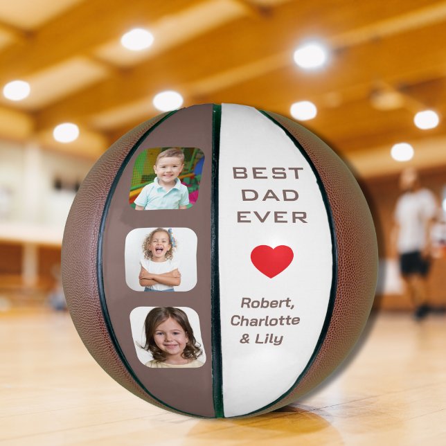 Personalized Best Dad Ever Photo Basketball (Personalized Best Dad Ever Photo Basketball)