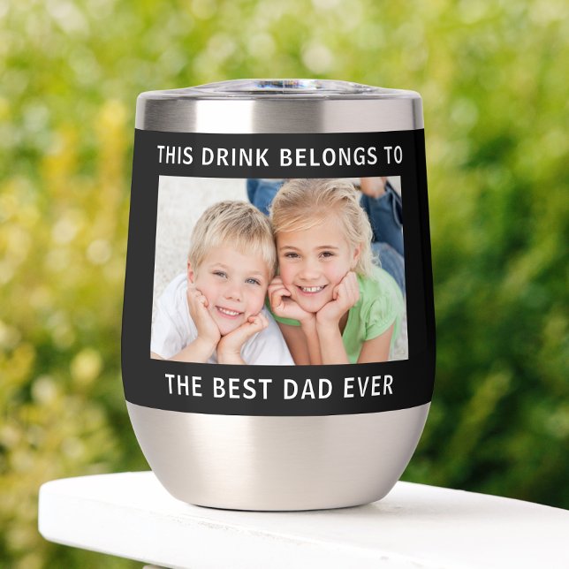 Personalized Best Dad Ever Photo Black (Creator Uploaded)