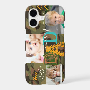 Personalized Best DAD Ever Photo Camo Green