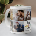 Personalized Best Dad Ever Photo Coffee Mug<br><div class="desc">Custom father's day mug featuring 9 family photos for you to replace with your own,  the saying "BEST DAD EVER" in different colours,  and the childrens names.</div>