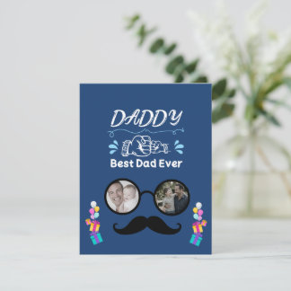 Personalized "Best Dad Ever" Photo Collage Card
