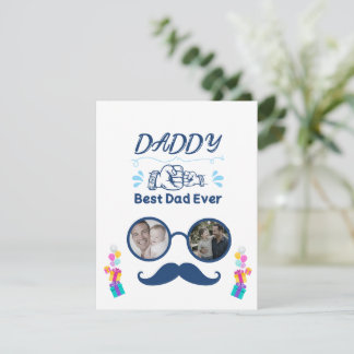 Personalized "Best Dad Ever" Photo Collage Card