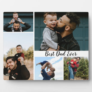 Personalized Best Dad Ever Photo Collage Plaque