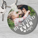 Personalized Best Dad Ever Photo Keychain<br><div class="desc">Best Dad Ever Personalized Photo Keychain. This personalized "Best Dad Ever" keychain is a meaningful keepsake designed to celebrate Dad and his unique role wherever he goes. Crafted with bold, modern typography, it features "Best Dad Ever" with an option to switch to "Best Dad By Par" for golf fans, making...</div>
