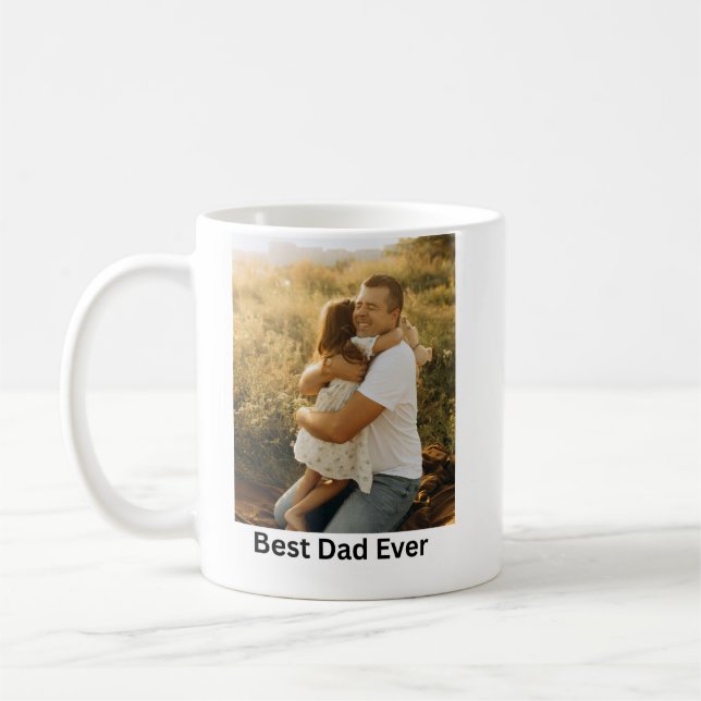 Personalized Best Dad Ever Photo Mug  (Left)