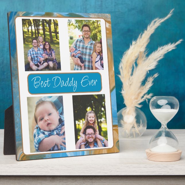 Personalized Best Dad Ever Photo  Plaque (Side)