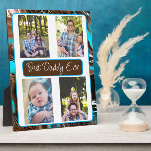 Personalized Best Dad Ever Photo Plaque