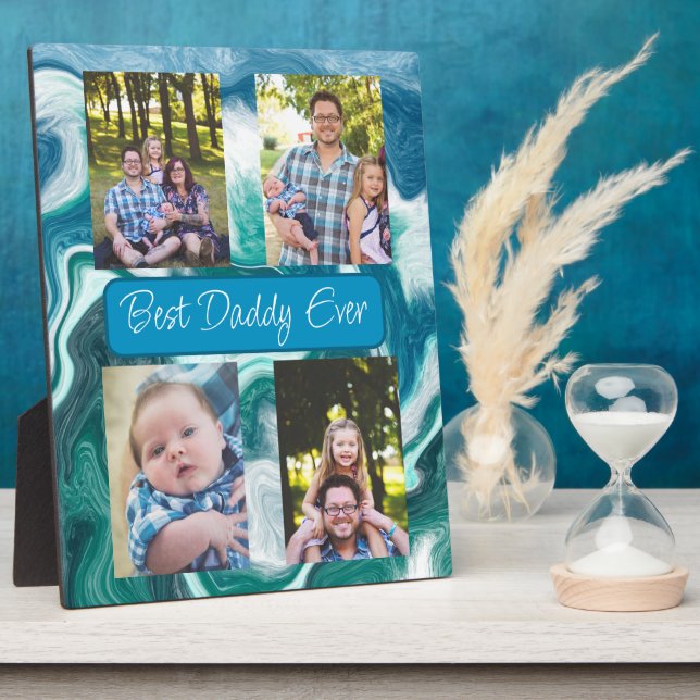 Personalized Best Dad Ever Photo  Plaque (Side)