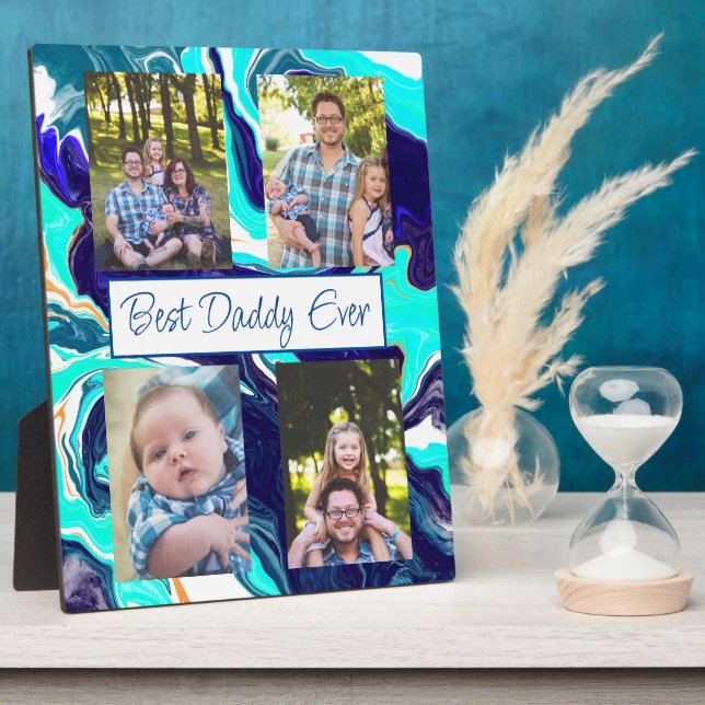 Personalized Best Dad Ever Photo Plaque (Side)