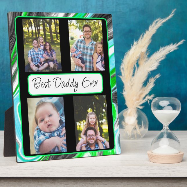 Personalized Best Dad Ever Photo  Plaque (Side)