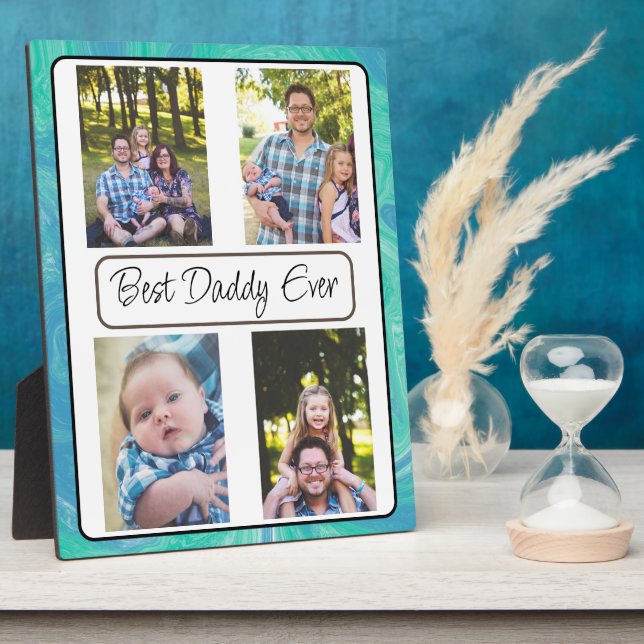 Personalized Best Dad Ever Photo  Plaque (Side)