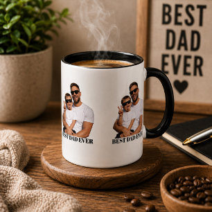 Personalized Best Dad Ever Transparent Photo Mug
