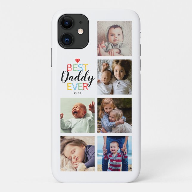 Personalized Best Dad Photo Collage Case-Mate iPhone Case (Back)