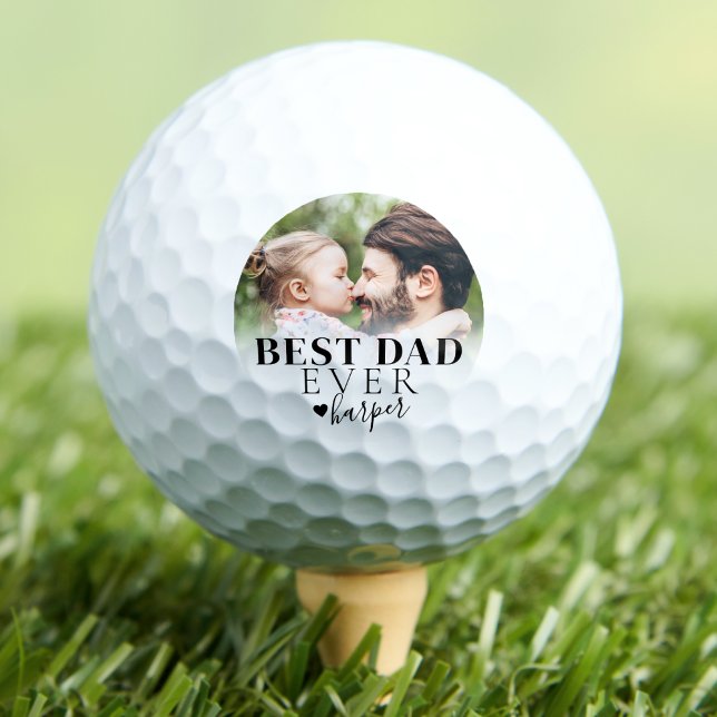 Personalized Best Dad Photo Golf Balls (Personalized Best Dad Photo Golf Balls)
