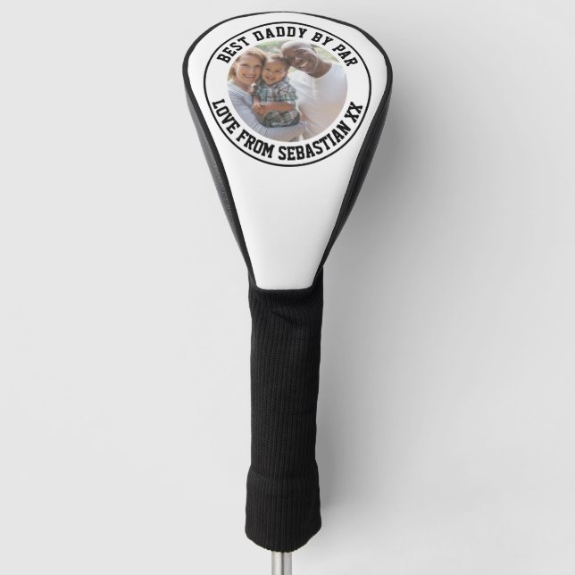 Personalized Best Daddy By Par Fathers Day Golf Head Cover (Front)