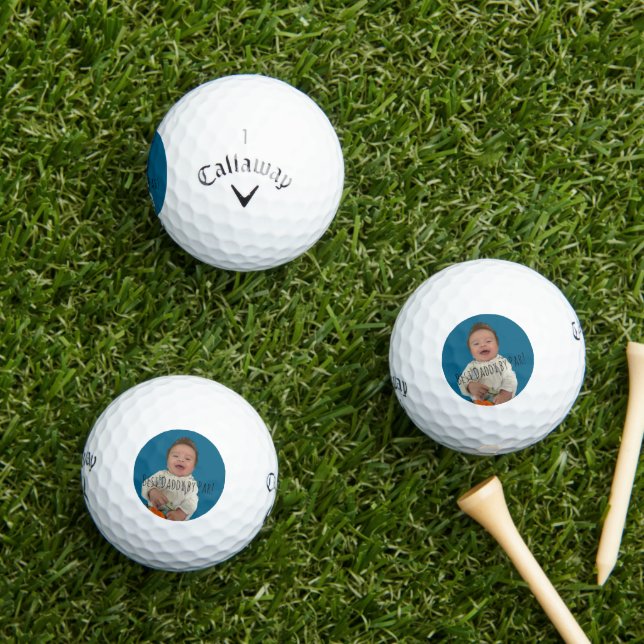 PERSONALIZED BEST DADDY BY PAR Golf Balls (Insitu Grass)