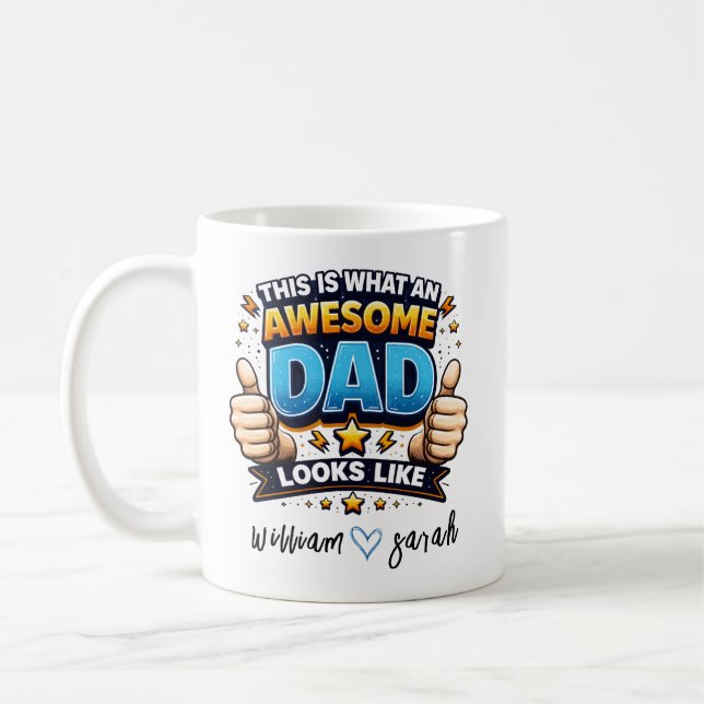 Personalized Best Daddy Ever | Custom Father’s Day Coffee Mug (Left)