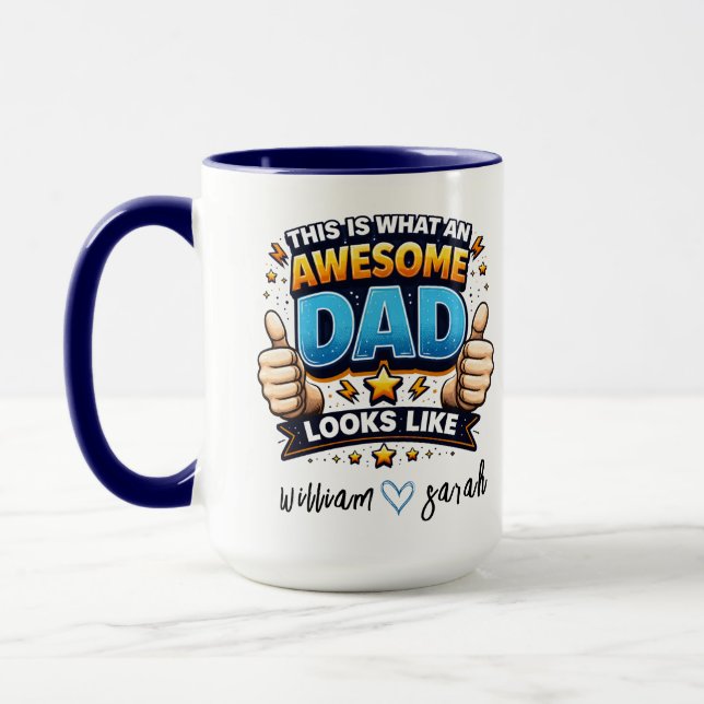 Personalized Best Daddy Ever | Custom Father’s Day Mug (Left)