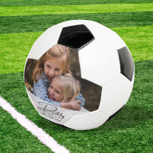Personalized Best Daddy In The World Photo Soccer Ball
