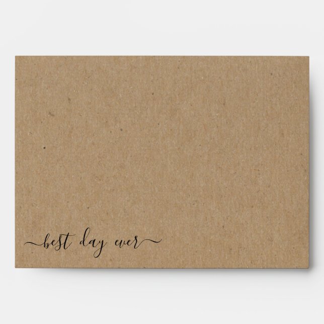 Personalized Best Day Ever Kraft Paper Background Envelope (Front)