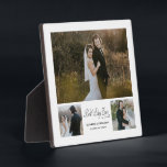 Personalized Best Day Ever Photo plaque with easel<br><div class="desc">Modern and elegant design printed Personalized Best Day Ever 3 Photo Collage plaque with easel that can be customized with your text. Check out the Graphic Art Design store for other products that match this design!</div>