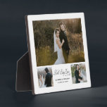 Personalized Best Day Ever Photo plaque with easel<br><div class="desc">Modern and elegant design printed Personalized Best Day Ever 3 Photo Collage plaque with easel that can be customized with your text. Check out the Graphic Art Design store for other products that match this design!</div>