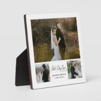 Personalized Best Day Ever Photo plaque with easel