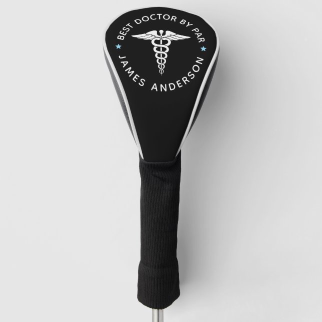 Personalized "Best Doctor by Par" Golf Head Cover (Front)