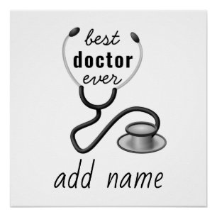 Personalized Best Doctor Ever Thank You Physician Poster
