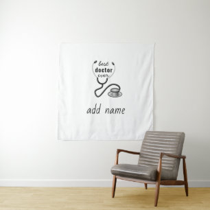 Personalized Best Doctor Ever Thank You Physician Tapestry