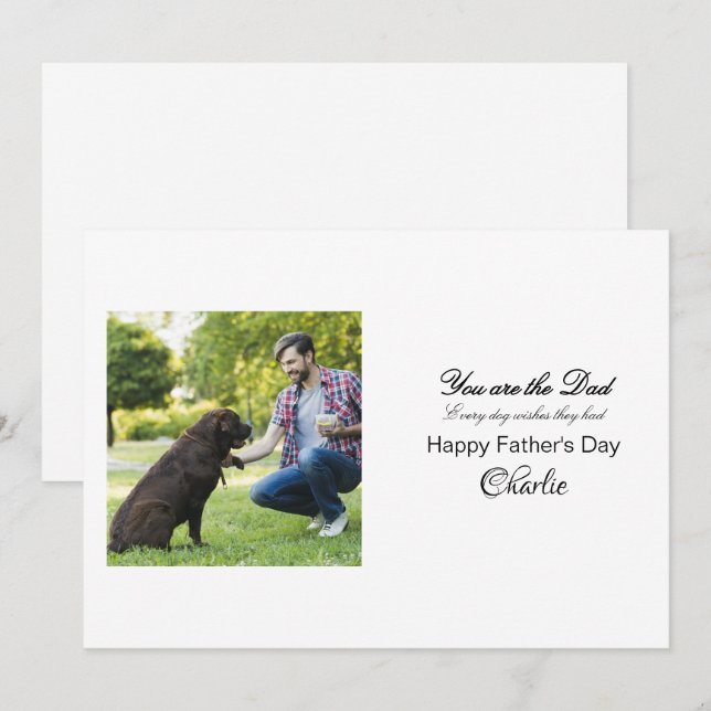 personalized best dog dad greeting card (Front/Back)