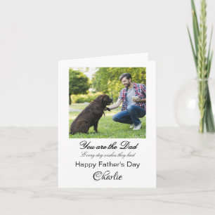 personalized best dog dad greeting card
